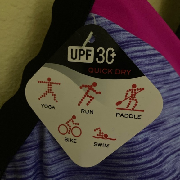 NWT 16W Tankini Top ZeroXposur Swimwear UPF 30 Sun Protection - Picture 3 of 6